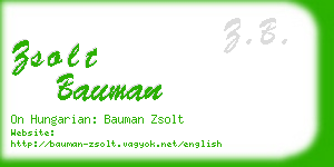 zsolt bauman business card